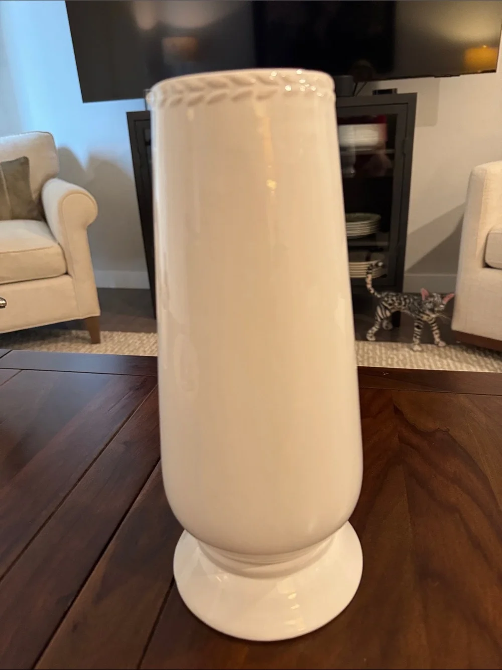 Ceramic Deer Head Accent Vase in White- Decorative Home Accent